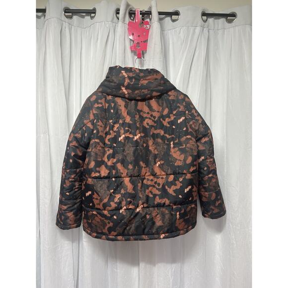 Peruvian Connection Women’s Mariposa Rust & Black Puffer Scarf Jacket/Coat Med - Picture 11 of 12